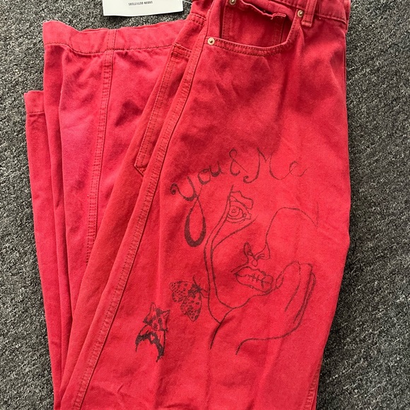 Super cool red BDG jeans BNWT - Picture 2 of 6